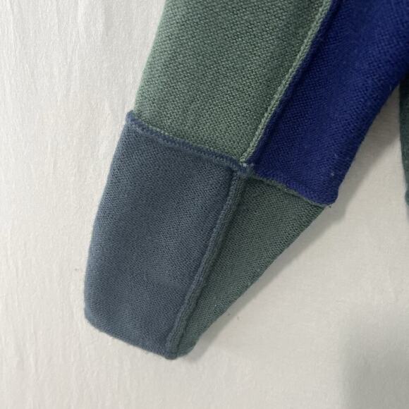 VTG April Cornell Cardigan Sweater Womens M / L Wool Knit Patchwork Embroidered - Picture 5 of 12